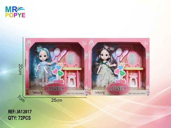 Muneca con tocador de belleza 6" - Juguetes