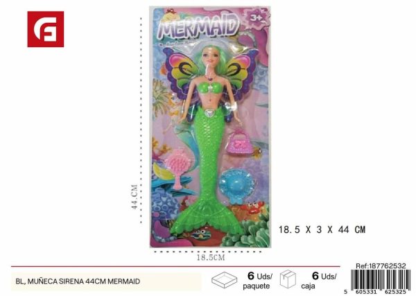 Muñeca sirena de 44 cm - Muñeca sirena y juguetes acuáticos