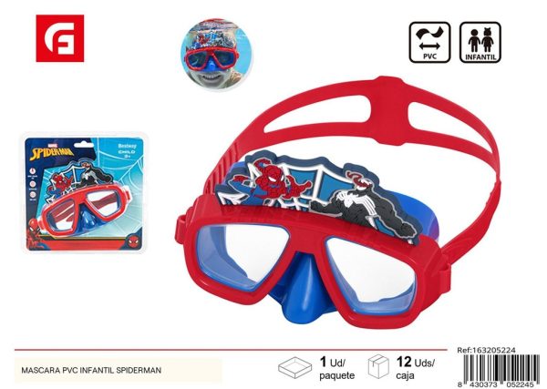 Máscara infantil de PVC Spiderman - Proteger a los niños mientras nadan