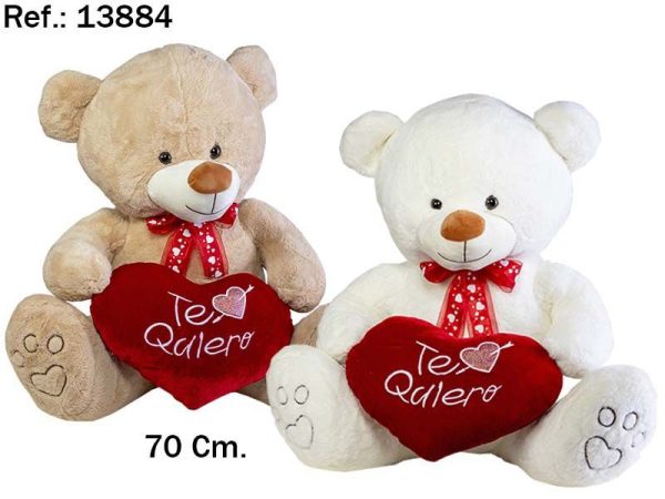 Osito 2 colores Lazo Grande 70 cm Corazón - Regalos de San Valentín