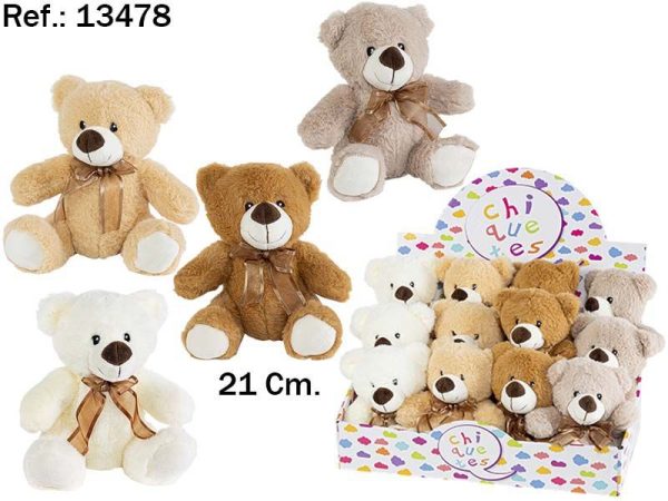 Osito 4 colores 21 cm - Juguetes de peluche