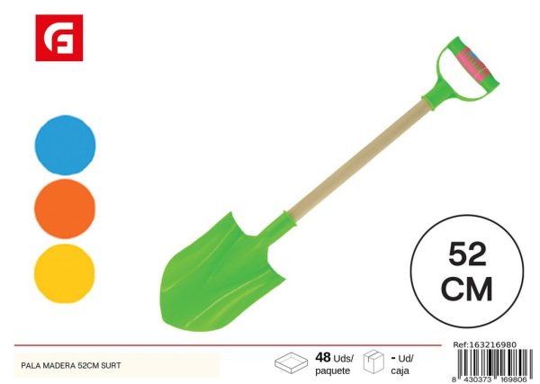 Pala de madera de 52 cm surtida para playa - Juguetes para turistas