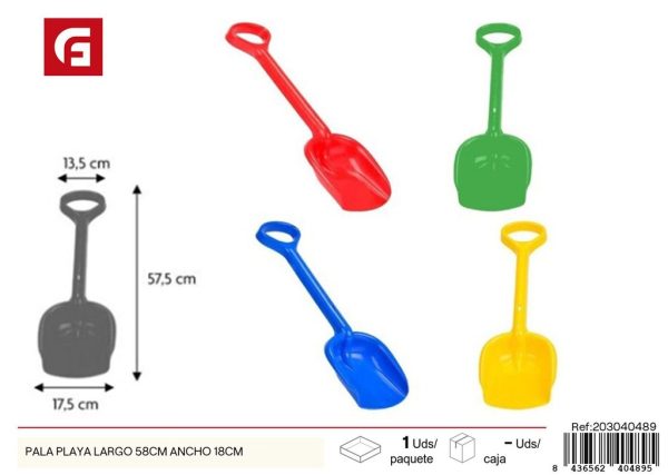 Pala de playa larga 58 cm y ancho 18 cm - Accesorios y juguetes