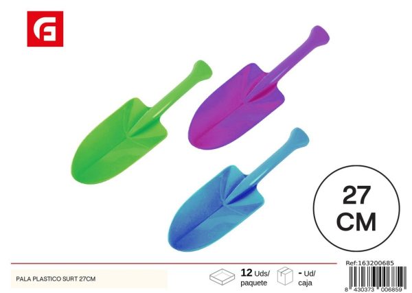 Pala de plástico surtida de 27 cm para la playa - Accesorios de verano