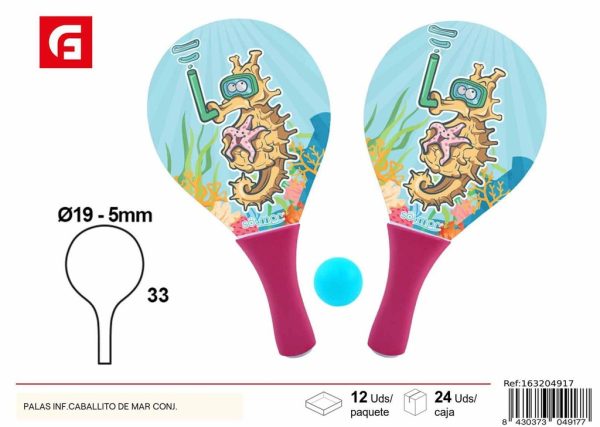 Palas infantiles Caballito de mar conjunto - Juguetes para la playa