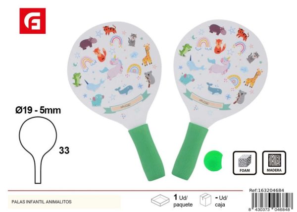 Palas infantiles con animalitos - Juguetes para el verano