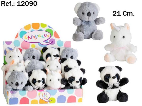 Panda, Koala y Unicornio 21 cm - Juguetes de peluche