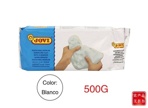 Pasta de modelar endurecible Jovi blanco 500g para manualidades