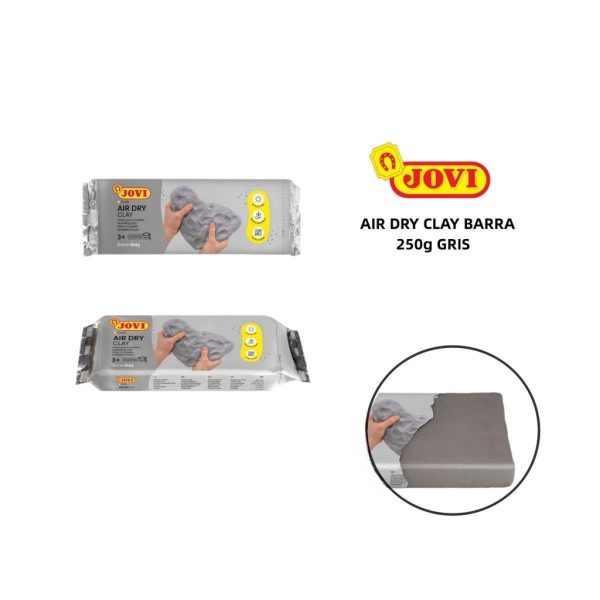Pasta de modelar gris 250gr JOVI AIR DRY - Manualidades