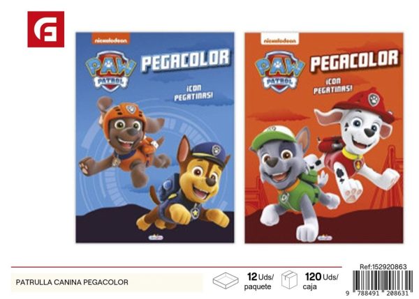 Patrulla Canina Pegacolor - Libros de colorear divertidos e ilustrativos