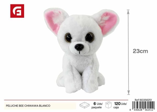 Peluche de chihuahua blanco - Peluches y juguetes blandos