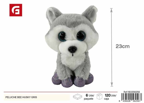 Peluche de husky gris - Peluches y juguetes blandos