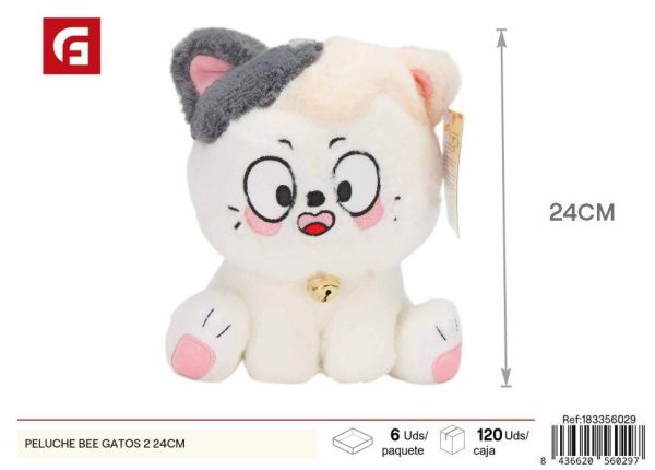 Peluche gato Bee 24 cm - Peluches y juguetes de felinos