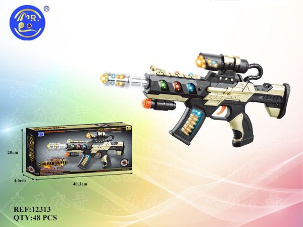 Pistola con luz y sonido - Juguetes divertidos - Imagen 2