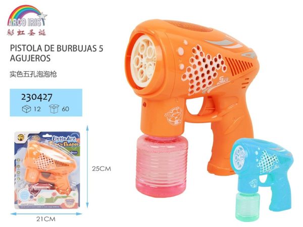 Pistola de Burbuja con 5 Agujeros - Juguetes de agua para el verano