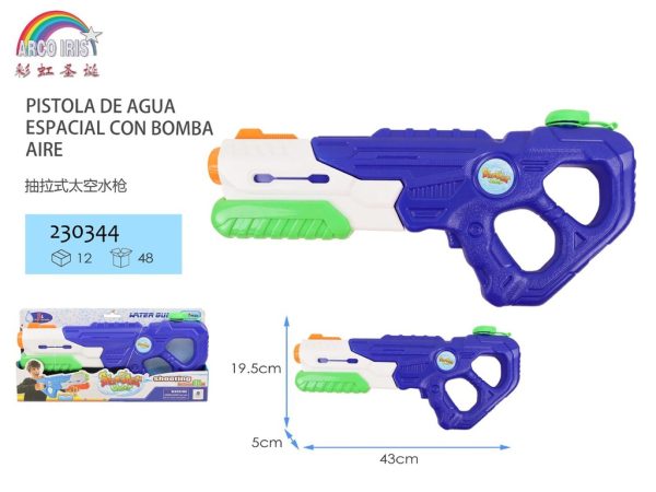 Pistola de agua espacial con bomba de aire - Juguetes para verano