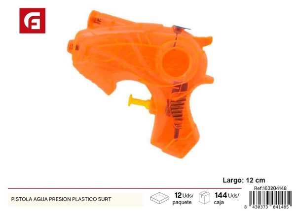 Pistola de agua presión plástico surtido - Juguetes de verano