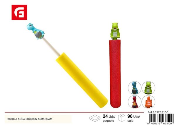 Pistola de agua succión anim. foam - Juguetes de verano