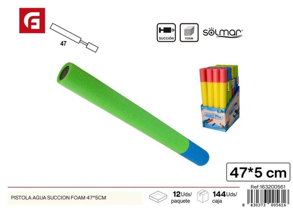 Pistola de agua succión espuma 47*5cm - Juguete acuático para diversión veraniega