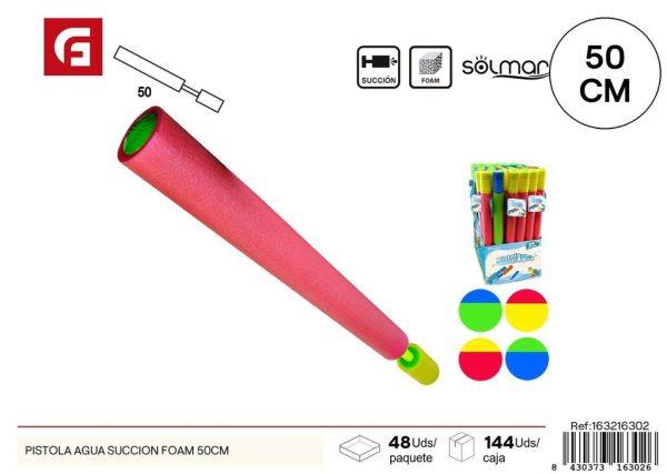 Pistola de agua succión foam 50 cm - Accesorios de juegos acuáticos