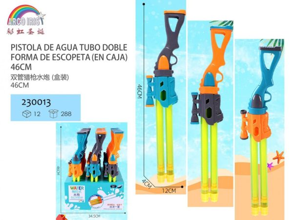 Pistola de agua tubo doble 46 cm - Juguetes veraniegos