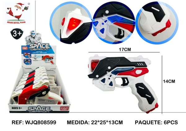 Pistola espacial con proyector de luz - Juguetes técnicos