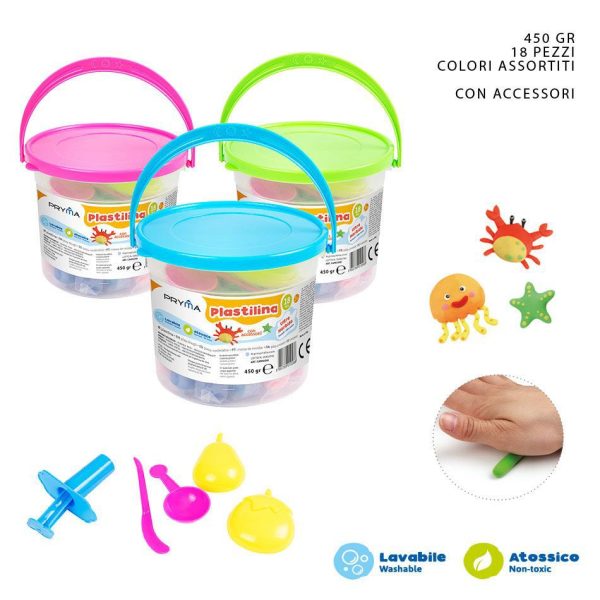 Plastilina 25g 18pz + 5 herramientas - Materiales de arte