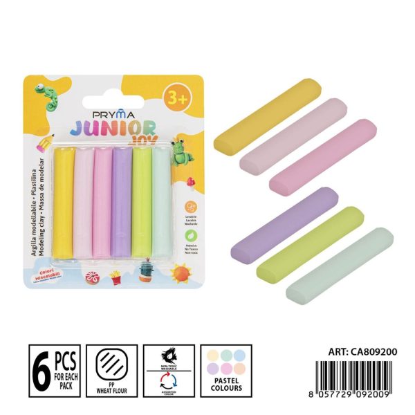 Plastilina 6 piezas pastel - Manualidades