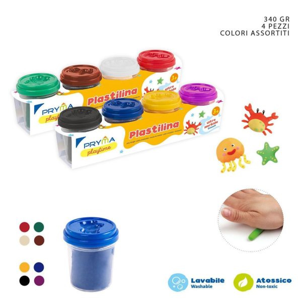 Plastilina 85g 4 PZ - Juguetes y manualidades