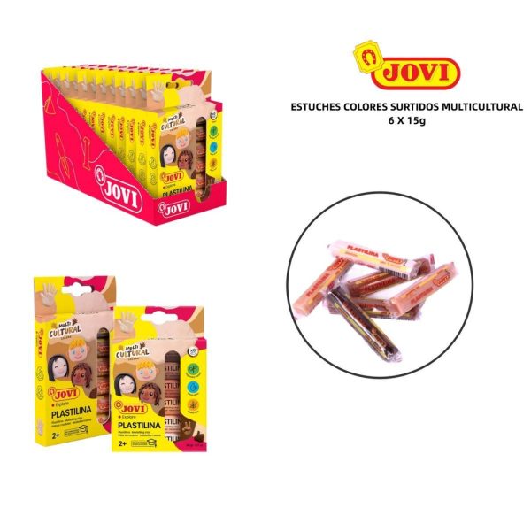 Plastilina Estuche 6barras 15g multicolor - Manualidades creativas