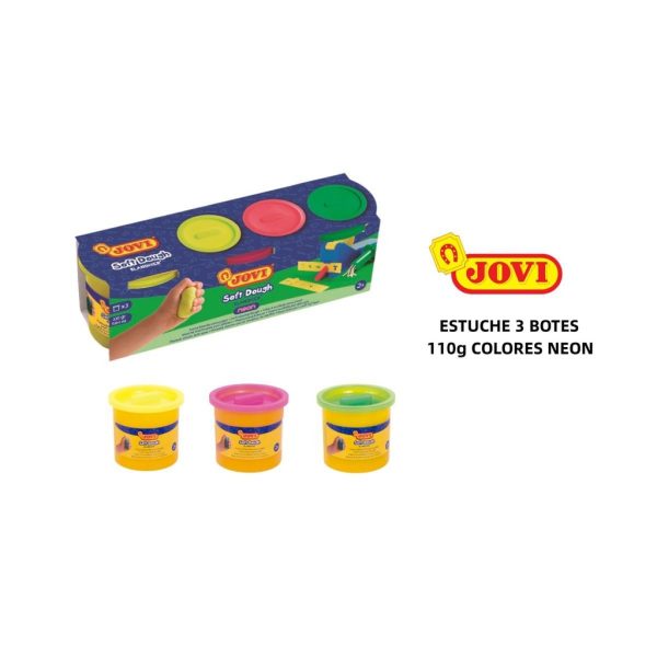 Play-Doh en estuche de 3 botes de 110 g colores neón - Material de arte