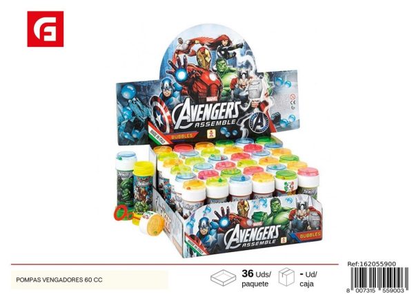 Pompitas Vengadores 60cc - Juguetes de pompas