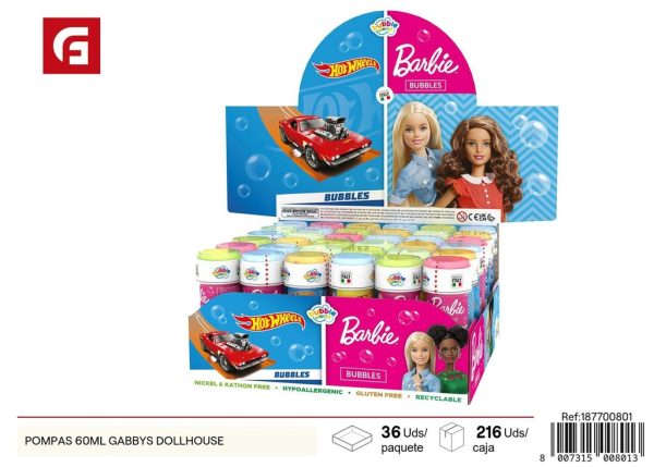 Pompitas de 60ml Gabby’s Dollhouse - Juguetes de pompas