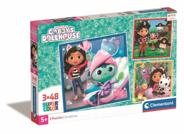 Puzzle 3x48 Square Gabby's Dollhouse - Licencia oficial