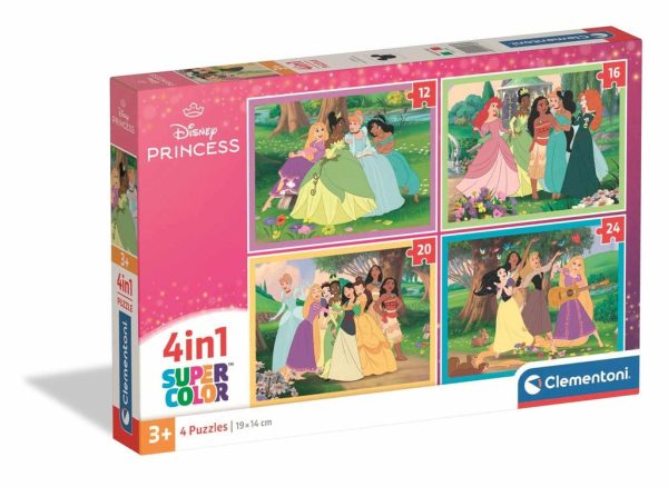 Puzzle 4 en 1 Disney Princess 2025 - Licencia oficial