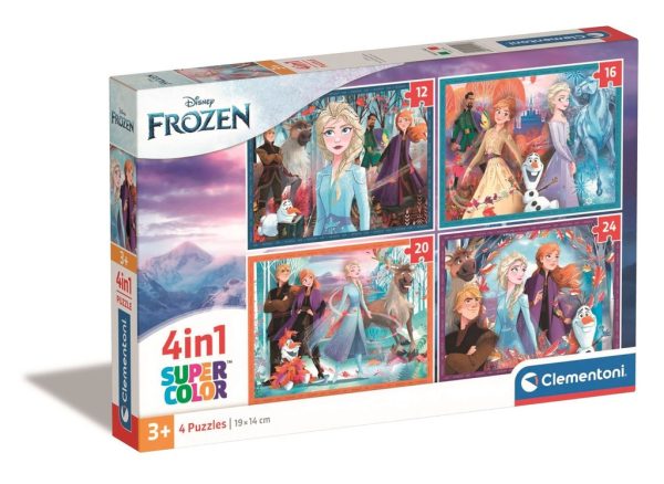 Puzzle 4 en 1 Frozen - Licencia oficial