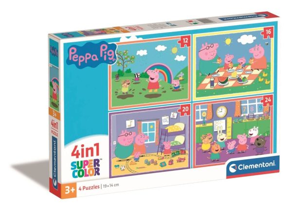 Puzzle 4 en 1 Peppa Pig - Licencia oficial