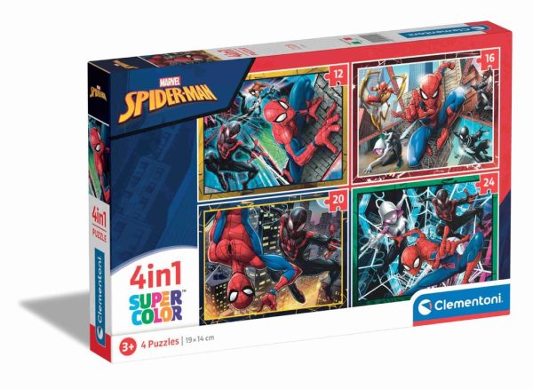 Puzzle 4 en 1 Spider-Man 2023 - Licencia oficial