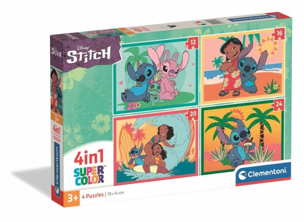Puzzle 4 en 1 Stitch 2025 - Licencia oficial