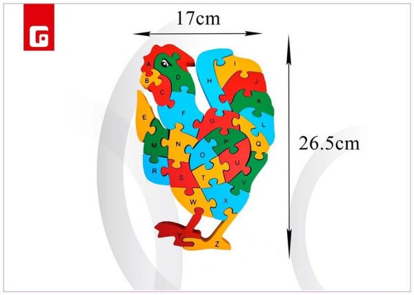 Puzzle de gallo de madera - Nuevos productos