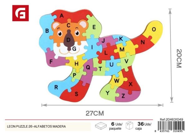 Puzzle de letras león 26 - Juguetes de verano