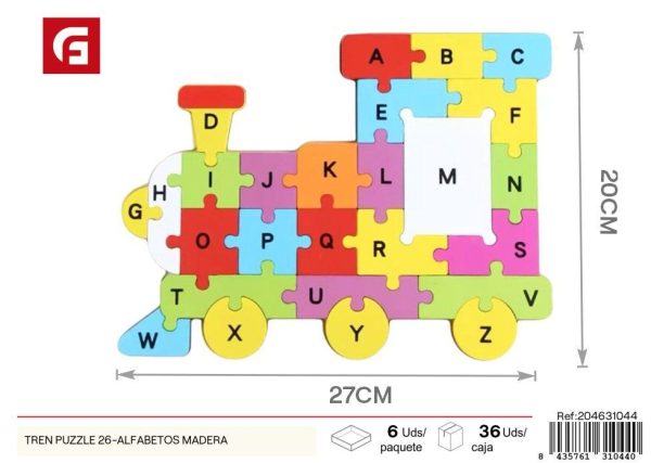 Puzzle de letras tren 26 - Juguetes de verano