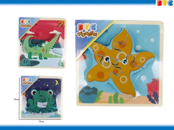 Puzzle de madera marino surtido 5 piezas - Juegos de madera