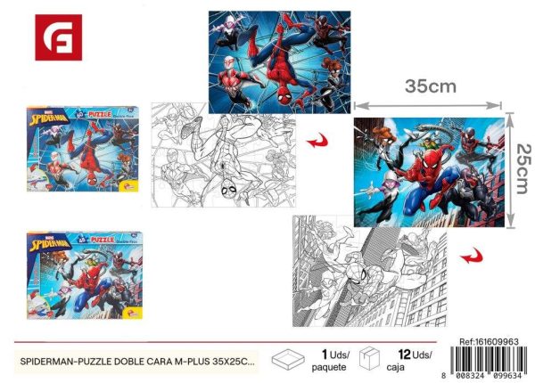 Puzzle doble Spider-Man 60 piezas 35*25 cm - Juguete educativo de entretenimiento