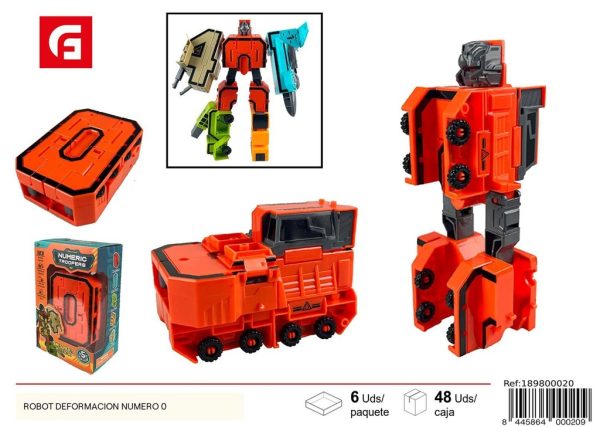 Robot transformación número 0 - Juguete transformable y educativo