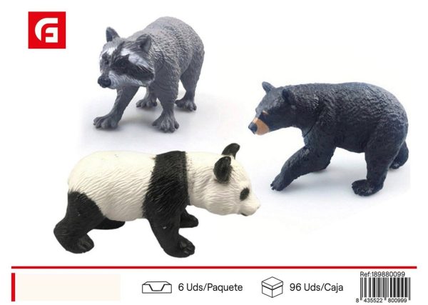 Set de 3 animales de la selva (5 pulgadas) - No catalogado