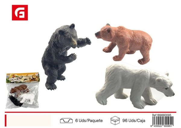 Set de 3 animales salvajes - Juguete educativo sobre la fauna