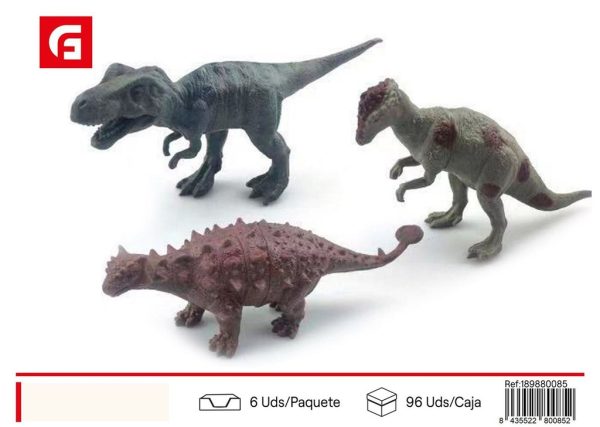 Set de 3 dinosaurios de 5 pulgadas - Juguetes de dinosaurios - Imagen 2