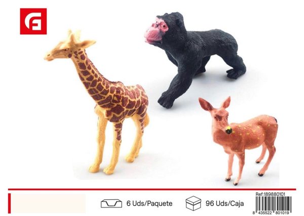 Set de animales de la selva (3 figuras de 5 pulgadas) - Juguetes y animales