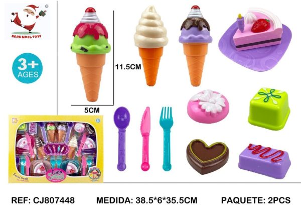 Set de dulces, 39 piezas en caja- Juguetes de cocina y accesorios